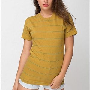 Olive with Teal Pinstripe T-Shirt